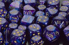 Chessex Lustrous Purple w/gold (Würfel mit Zahlen)