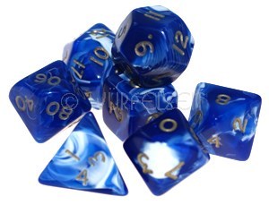 Würfel Poly Marble blau-weiss m/gold (1)